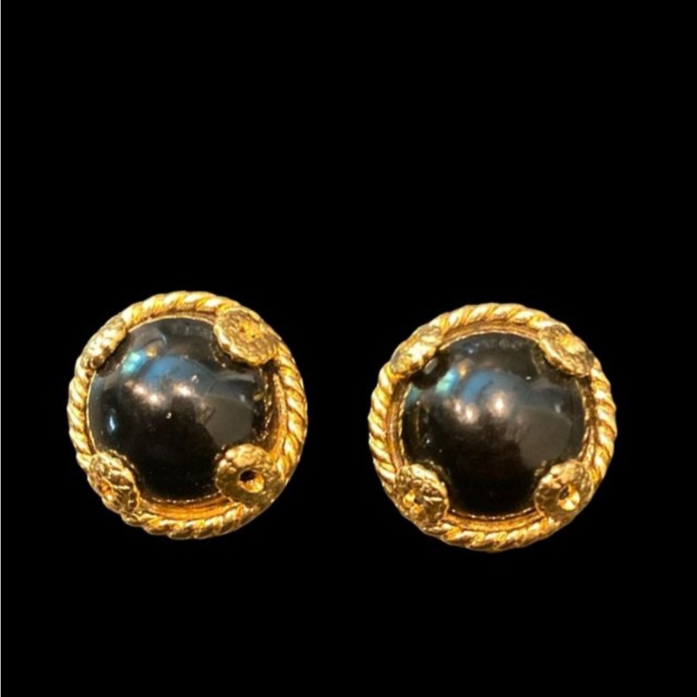 Vintage 90's Ann Taylor Glass Stone Clip-On Earrings RETRO